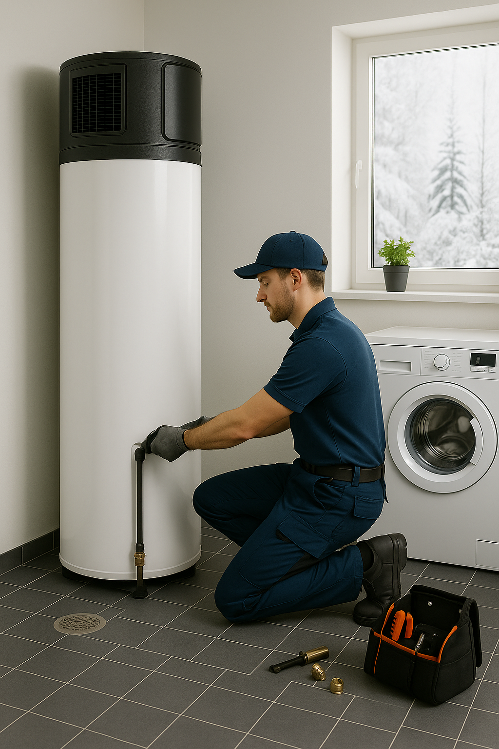 Installation värmepumpsberedare