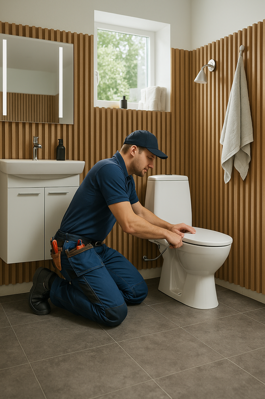 Standardinstallation av toalettstol